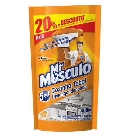 Mr Musculo Cozinha Total Laranja Refil 500ml 20% de Desconto