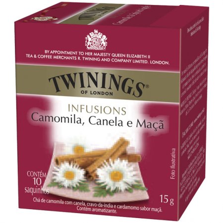 Chá Twinings sabor Camomila, Canela e Maçã 15g