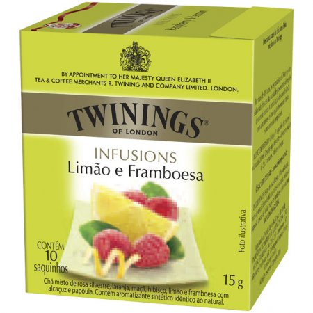 Chá Twinings sabor Limão e Framboesa 15g