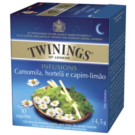 Chá Twinings sabor camomila, hortelã e capim-limão 14,5g