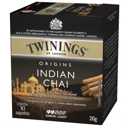 Chá Twinings sabor chá preto com gengibre e canela 20g
